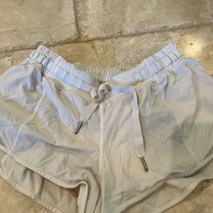 White Lululemon shorts